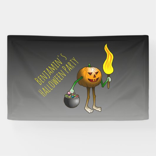Banderoles Trick ou traitez avec Jack O'Lantern (Horizontal)