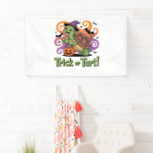 Banderoles Trick ou Turt Funny Turtle Halloween (En situation)