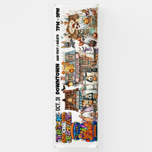 Banderoles Tricoter ou traiter - Tronc ou Tronc - Affaires (Vertical)