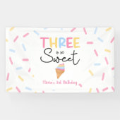 Banderoles Trois est tellement sucré crème glacée 3e fête d'a (Horizontal)