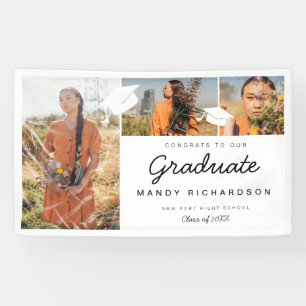 Banderoles Trois Félicitations Collage de photos à la fin de