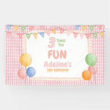 Trois fois plus de plaisir Anniversaire rose