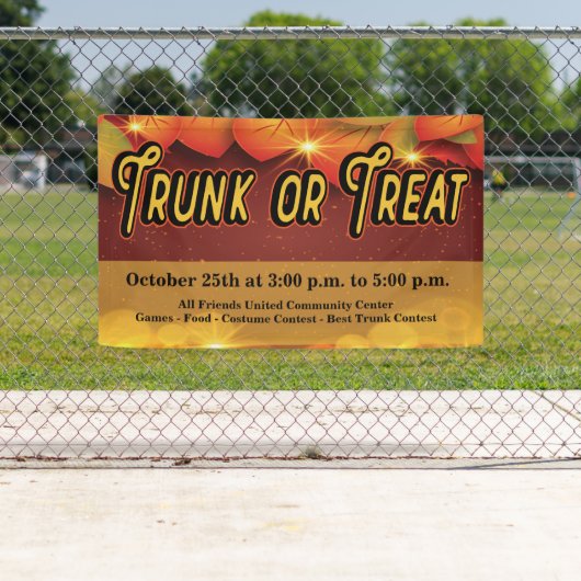 Banderoles Tronc ou traiter automne Automne Moisson Feuilles (En situation)