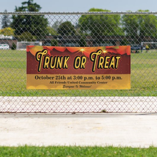 Banderoles Tronc ou traiter l'église communautaire Feuilles a (En situation)