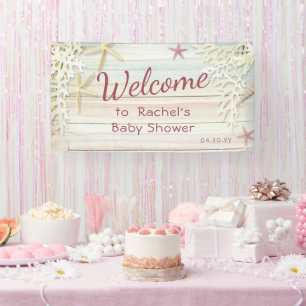 Banderoles Tropical Beach Seashell Baby shower moderne Boho