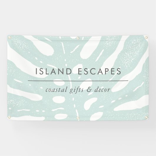 Banderoles Tropical Botanical Monstera Leaf Business (Horizontal)