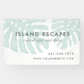 Banderoles Tropical Botanical Monstera Leaf Business (Horizontal)