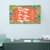 Banderoles Tropical feuille de palme script nuptiale virtuell (Salon professionnel)