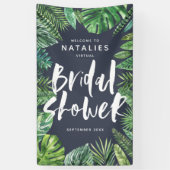 Banderoles Tropical feuille de palme script nuptiale virtuell (Vertical)