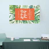 Banderoles Tropical feuille de palme script nuptiale virtuell (Salon professionnel)