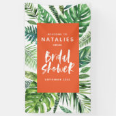 Banderoles Tropical feuille de palme script nuptiale virtuell (Vertical)