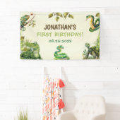 Banderoles Tropical Jungle Reptile Anniversaire de enfant Par (En situation)