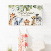 Banderoles Tropical Jungle Safari Animaux Green Feuilles Part (En situation)