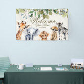 Banderoles Tropical Jungle Safari Animaux Green Feuilles Part (Salon professionnel)