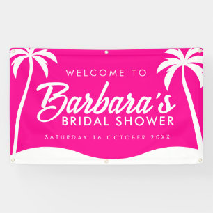Banderoles Tropical rose vif Fête de Mariage à Palm Beach