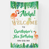 Banderoles Tropical Summer Beach Luau Boys Anniversaire Bienv (Vertical)