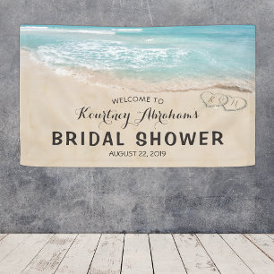 Banderoles Tropical Vintage Plage Cœur Rivage Enterrement de
