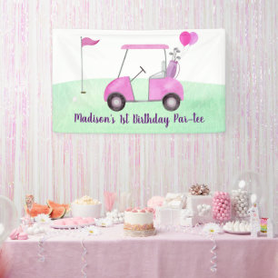Banderoles Trou En Un Rose Golf Premier Anniversaire