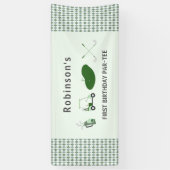 Banderoles Trou moderne en un anniversaire de golf (Vertical)