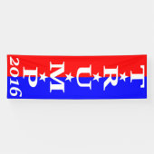 Banderoles TRUMP 2016 - Rouge, Blanc et Bleu (Horizontal)