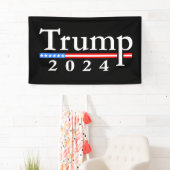 Banderoles Trump 2024 Classique Noir et Rouge (En situation)