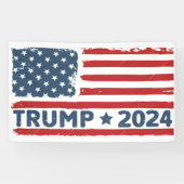 Banderoles Trump 2024 Drapeau Amérique (Horizontal)