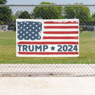 Banderoles Trump 2024 Drapeau Amérique