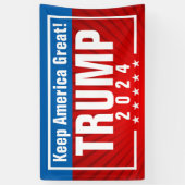 Banderoles Trump 2024 Keep America Great Stars Frame (Vertical)