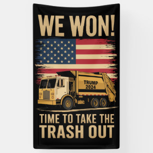 Banderoles Trump 2024 Nous avons gagné Victoire Victoires Inv