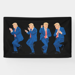 Banderoles Trump 45 47 Danse Drôle Danse USA Président