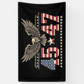 Banderoles Trump 45 47 Drapeau d'aigle américain Vintage (Vertical)