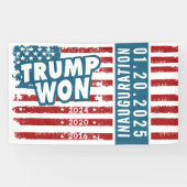 Banderoles Trump a gagné 2024 (Horizontal)