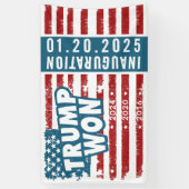 Banderoles Trump a gagné 2024 (Vertical)