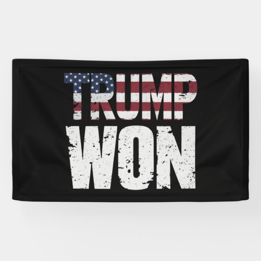 Banderoles Trump a gagné la 47e élection présidentielle améri (Horizontal)