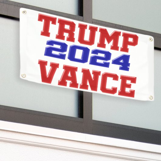 Banderoles Trump Vance 2024 (Bâtiment extérieur)