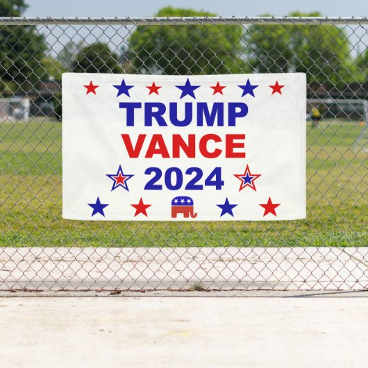 Banderoles Trump Vance 2024 (En situation)