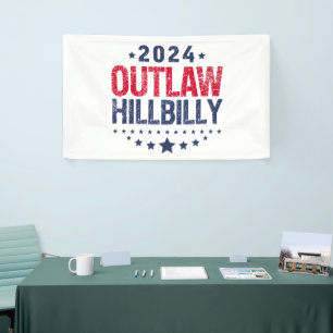 Banderoles Trump Vance 2024 Hors-la-loi Hillbilly Drapeau amé