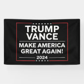 Banderoles Trump Vance 2024 Président JD Vance Vice MAGA (Horizontal)