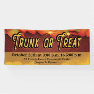 Banderoles Trunk or Treat Église communautaire Feuilles d'aut