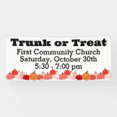 Banderoles Trunk or Treat Fall Citrouille Theme Community Eve (Horizontal)