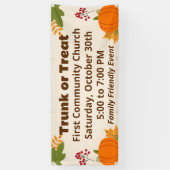 Banderoles Trunk ou Treat Fall Leaves Citrouilles, événement (Vertical)