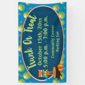 Banderoles Trunk ou Treat With Cute Super Hero Fox (Vertical)