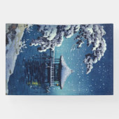 Banderoles Tsuchiya Koitsu - Neige sur l'Ukimido à Katada (Horizontal)