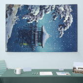 Banderoles Tsuchiya Koitsu - Neige sur l'Ukimido à Katada (Salon professionnel)