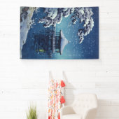 Banderoles Tsuchiya Koitsu - Neige sur l'Ukimido à Katada (Insitu)