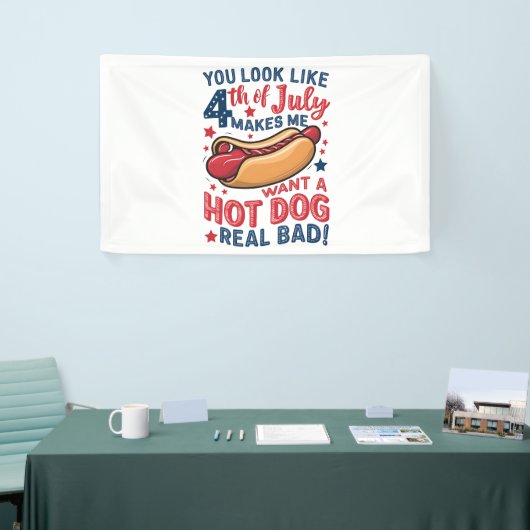 Banderoles Tu As L'Air 4 juillet Me Fait Vouloir Un Chien Cha (Salon professionnel)