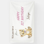 Banderoles Tu vas m'entendre hurler rose Anniversaire (Vertical)