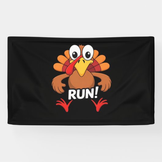 Banderoles Turquie courir Thanksgiving en T-shirt classique (Horizontal)