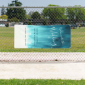 Banderoles Turquoise aqua mariage affiche de bienvenue (En situation)