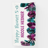 Banderoles Turquoise, Berry Pink Hawaii Tropical 5-0 50e (Verticale)